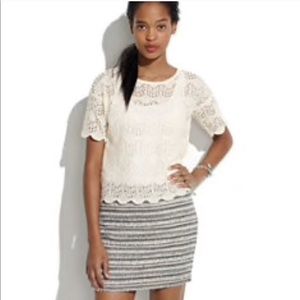 Madewell Crossweave Mini Skirt Tweed